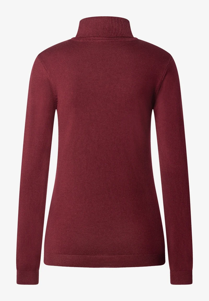 Turtleneck Pullover, pomegranate red