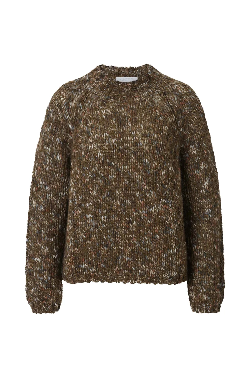 Multicoloured Mock Neck, golden moss