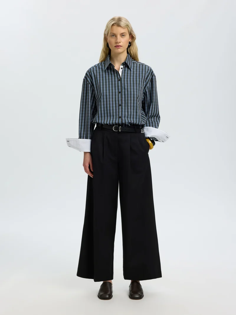 SLWEXTRA WIDE HW THILDE PANT, Black