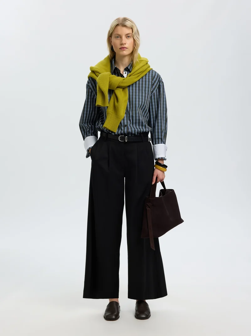 SLWEXTRA WIDE HW THILDE PANT, Black