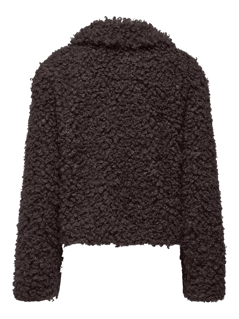 ONLTILDA TEDDY JACKET CC OTW, Chocolate Torte