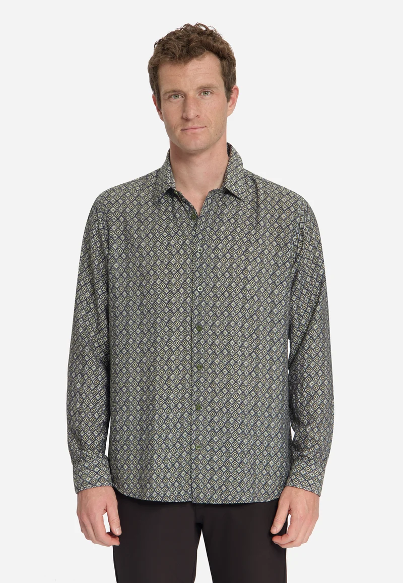 Shirt Allover Printed, Moss