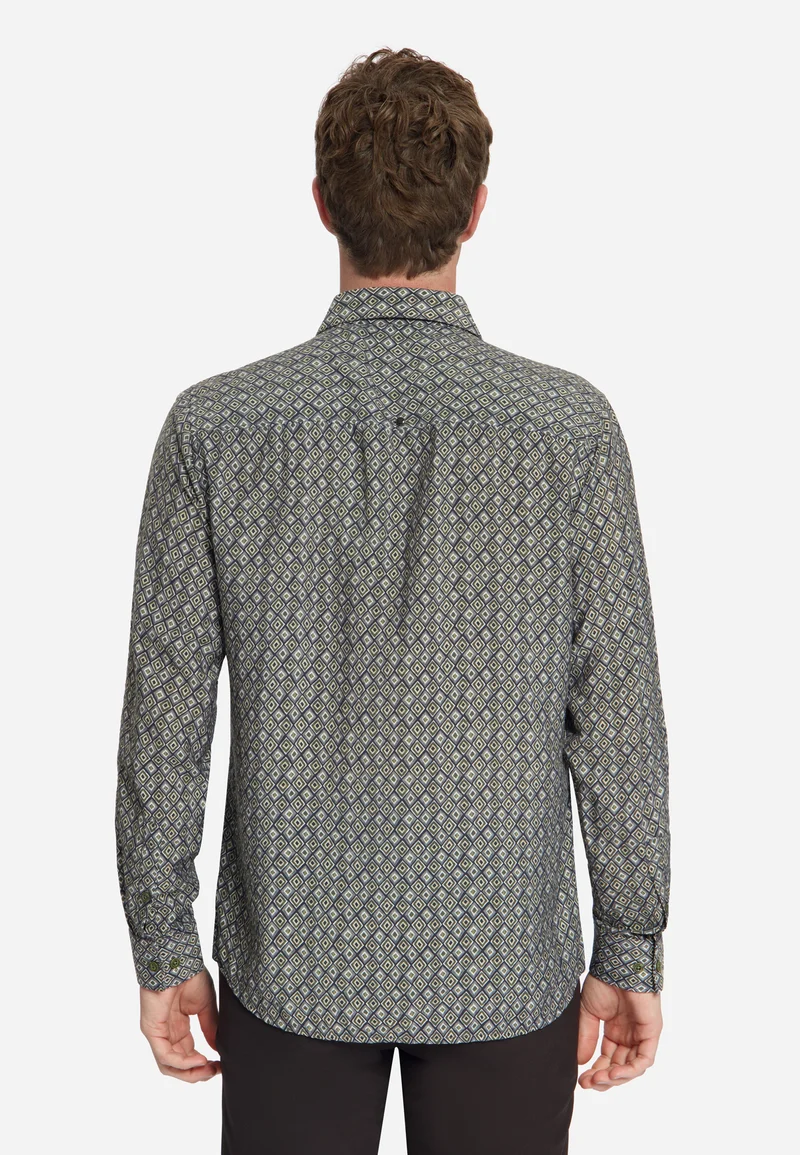 Shirt Allover Printed, Moss