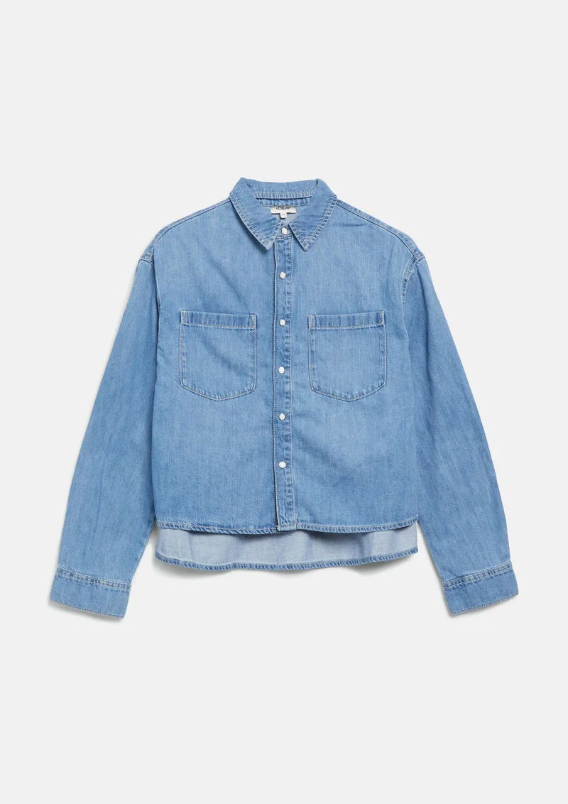 s.Oliver - Verkürzte Denim-Bluse - Farbe: Blau