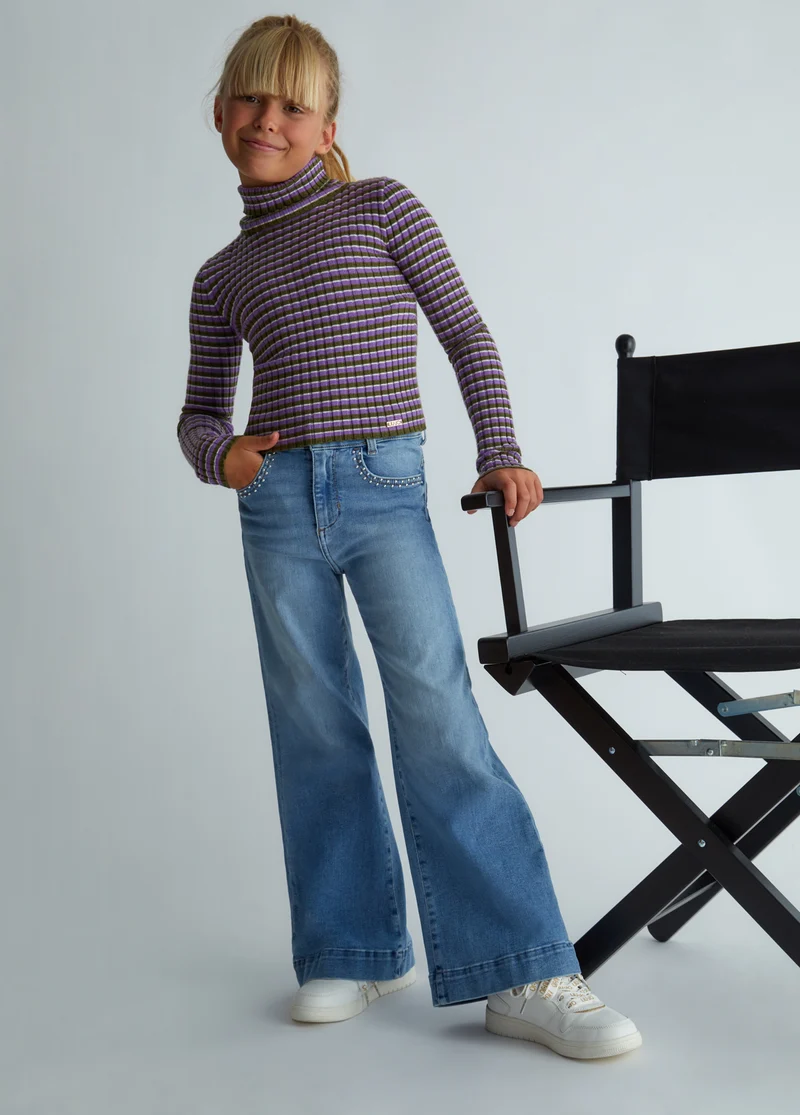 Flared Jeans with Studs