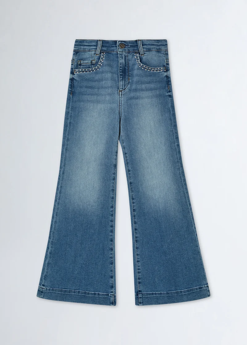 Flared Jeans with Studs
