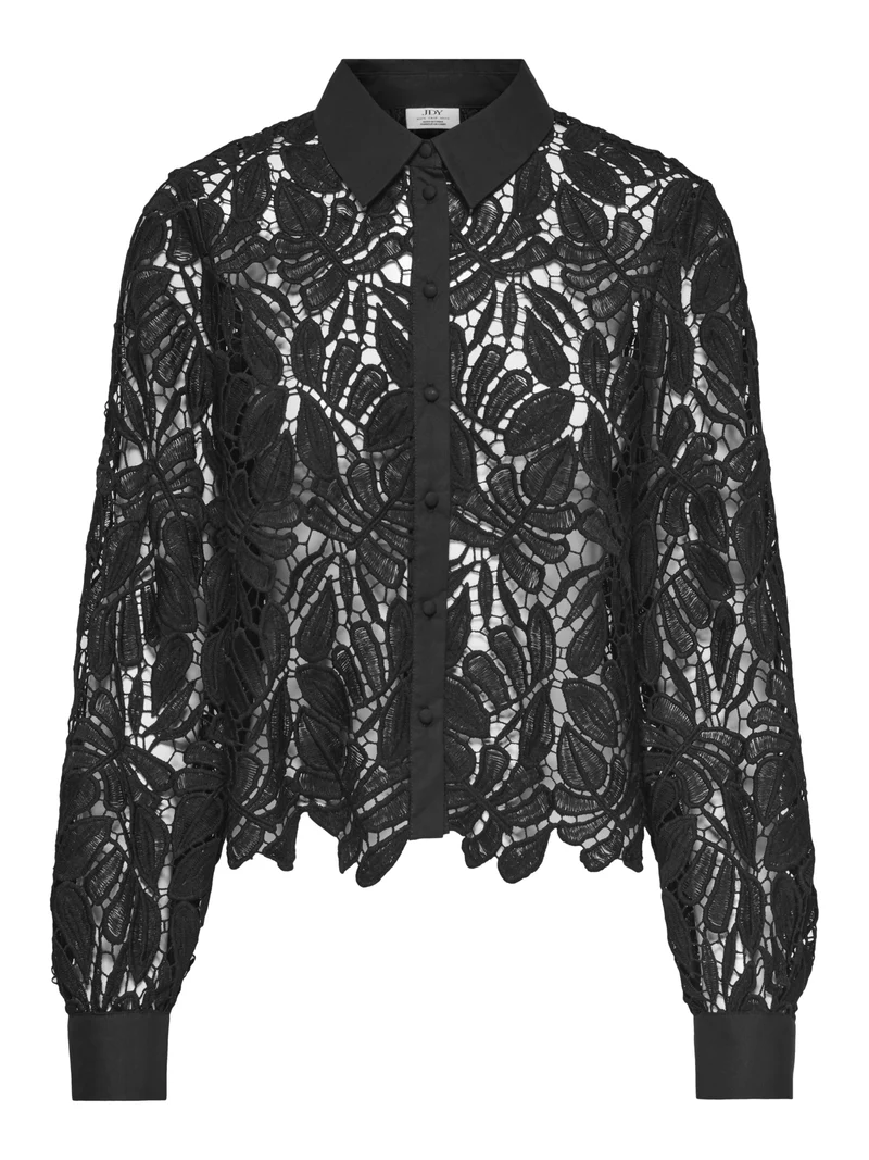 JDYLACILLA L/S LACE SHIRT WVN, Black