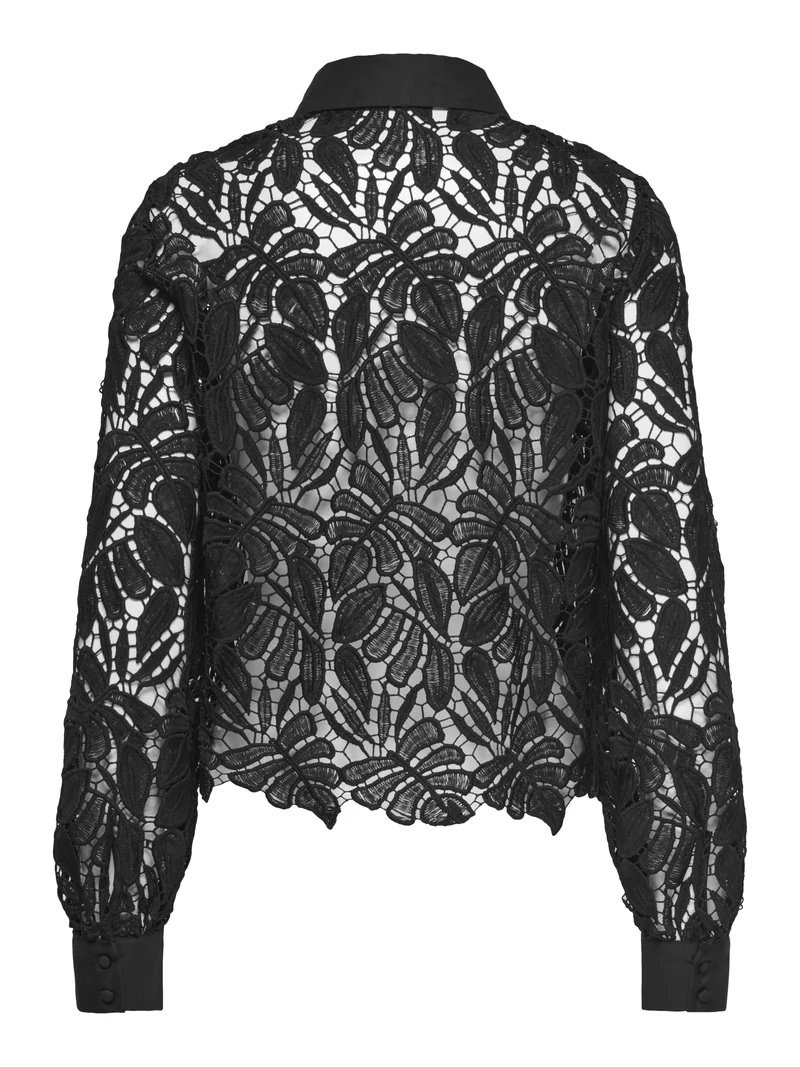 JDYLACILLA L/S LACE SHIRT WVN, Black