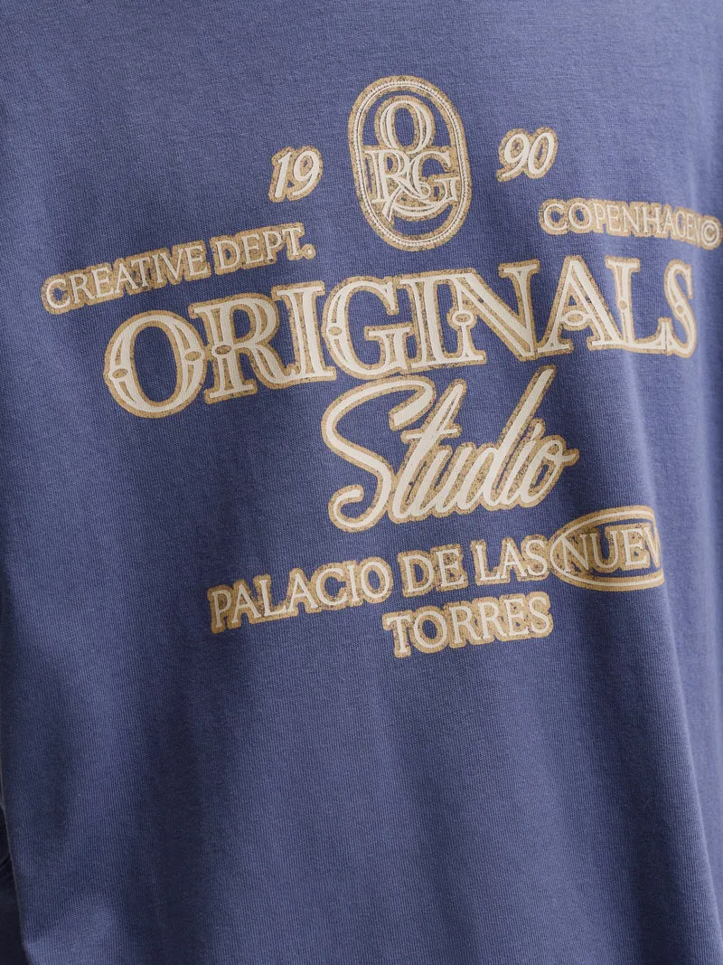 JORCHAMBERI TYPO TEE SS CN, Crown Blue