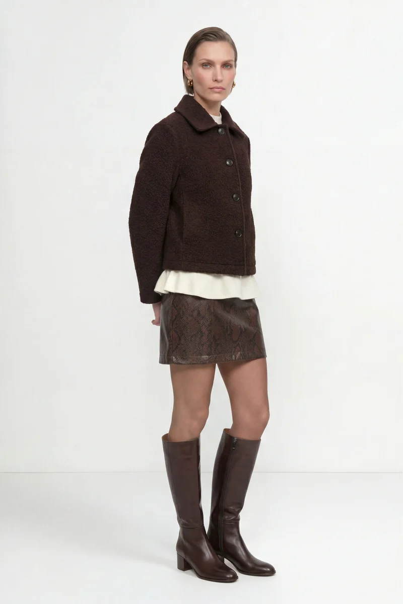 Curly Basic Jacket, chocolate torte