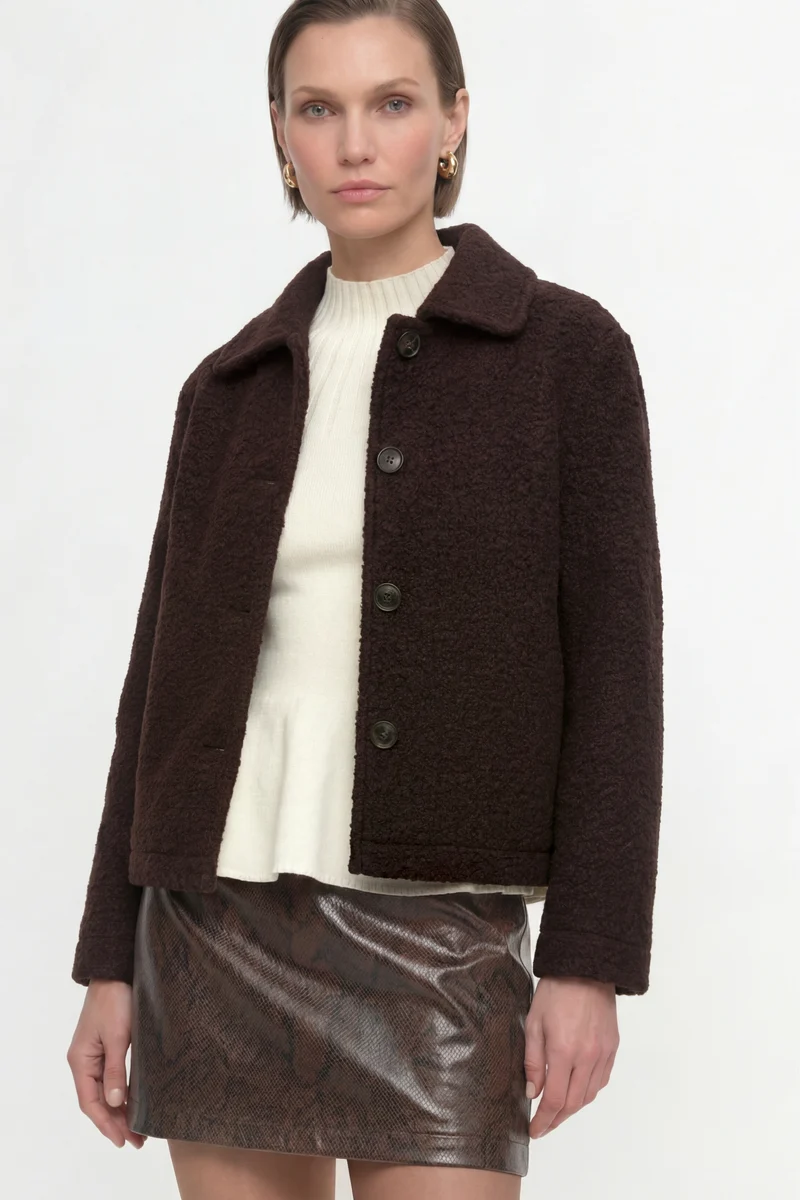 Curly Basic Jacket, chocolate torte