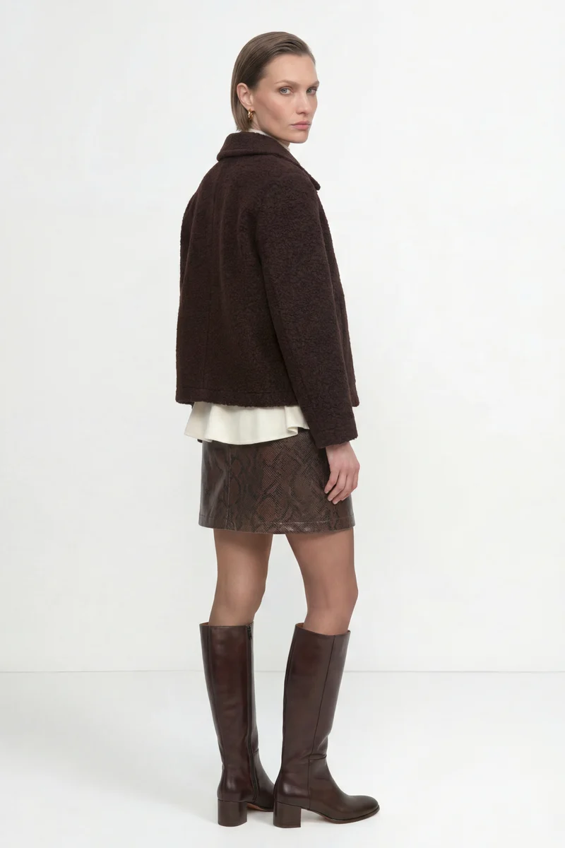 Curly Basic Jacket, chocolate torte