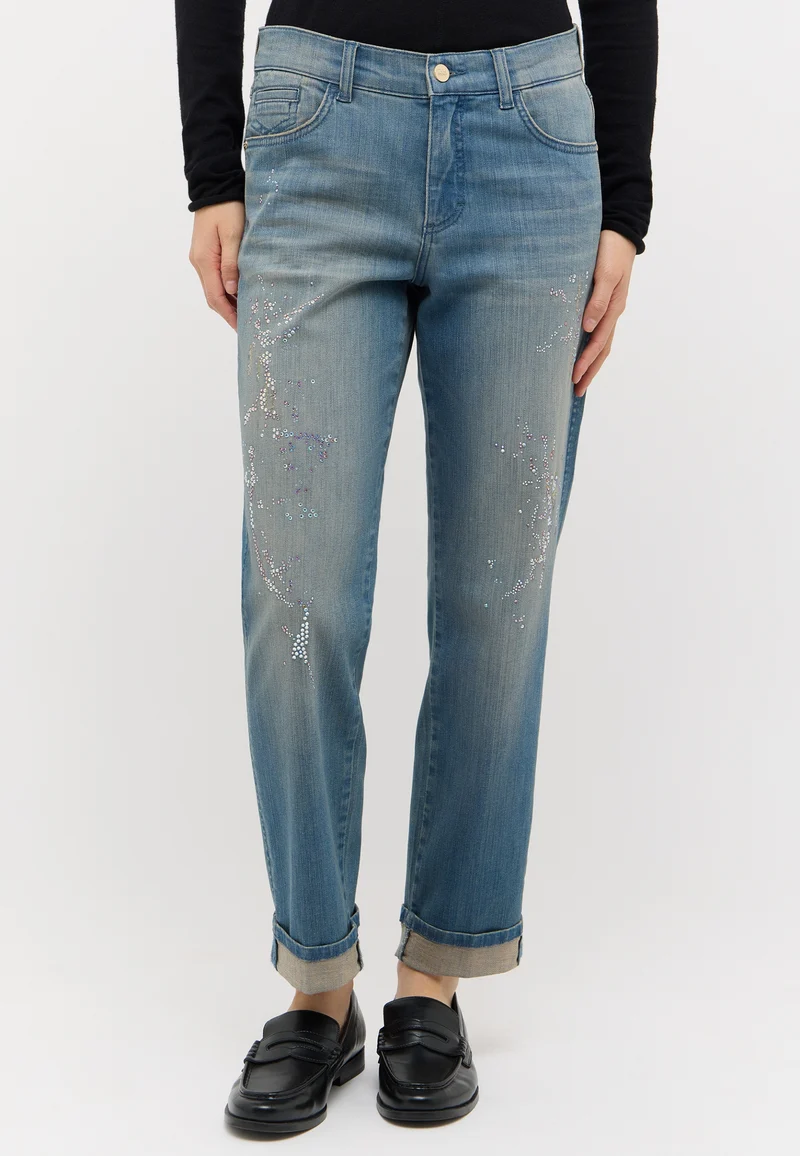 DARLEEN GLAM, dirty light blue used destroyed