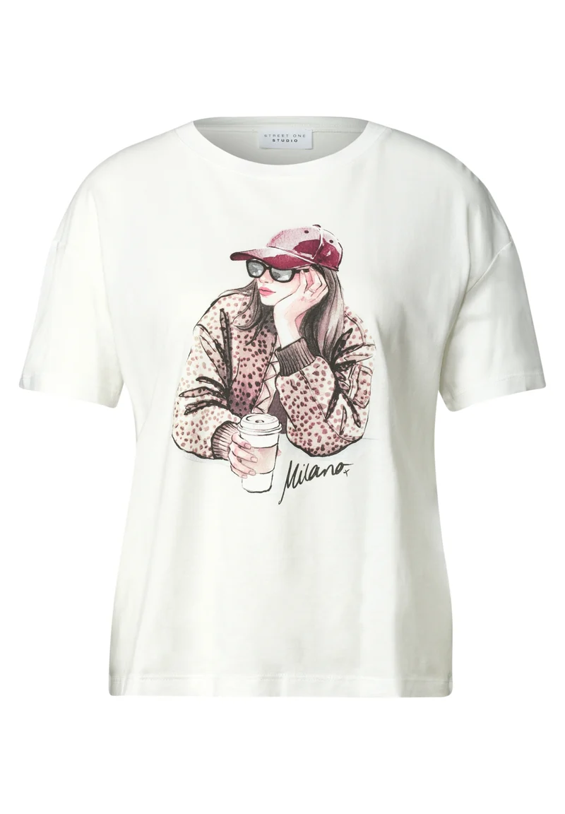 Studio_Lady print shirt, off white