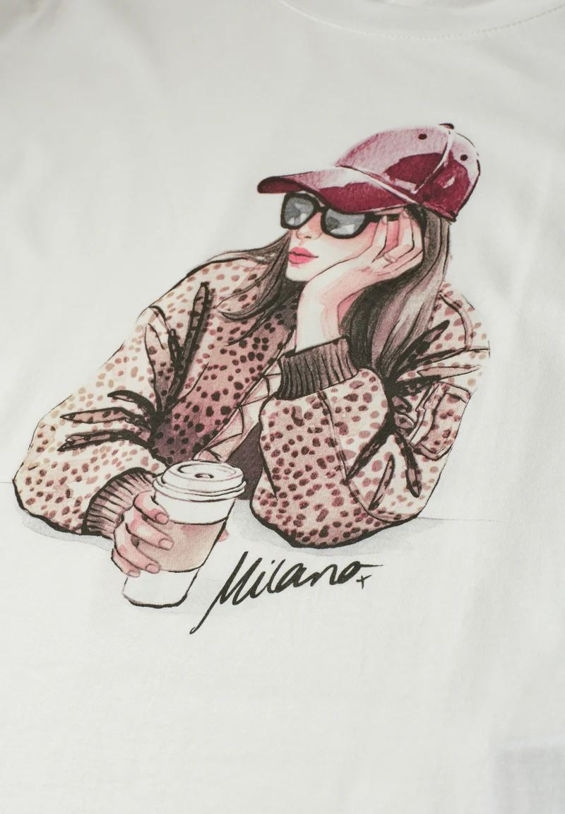 Studio_Lady print shirt, off white