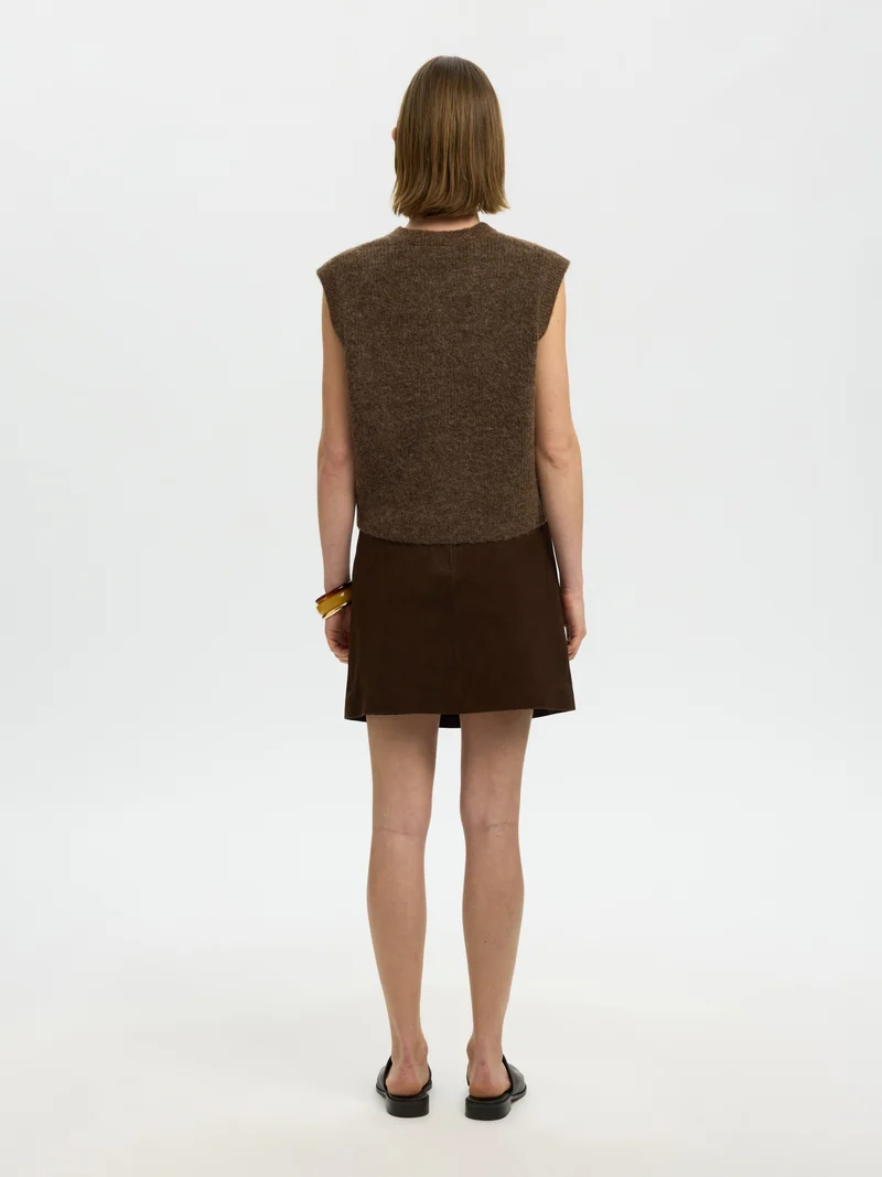 SLWLULU SL BUTTON O-NECK VEST NOOS, Dachshund/Melange