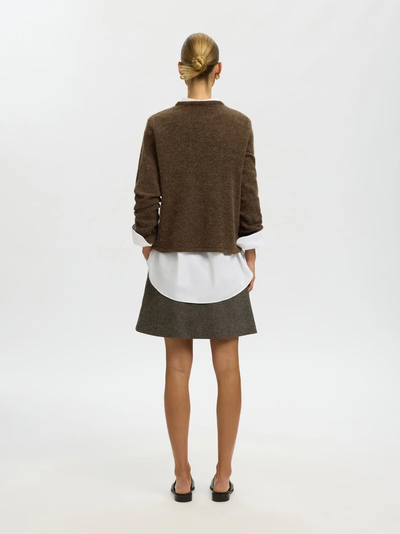 SLWLULU NEW LS KNIT O-NECK NOOS, Dachshund/MELANGE