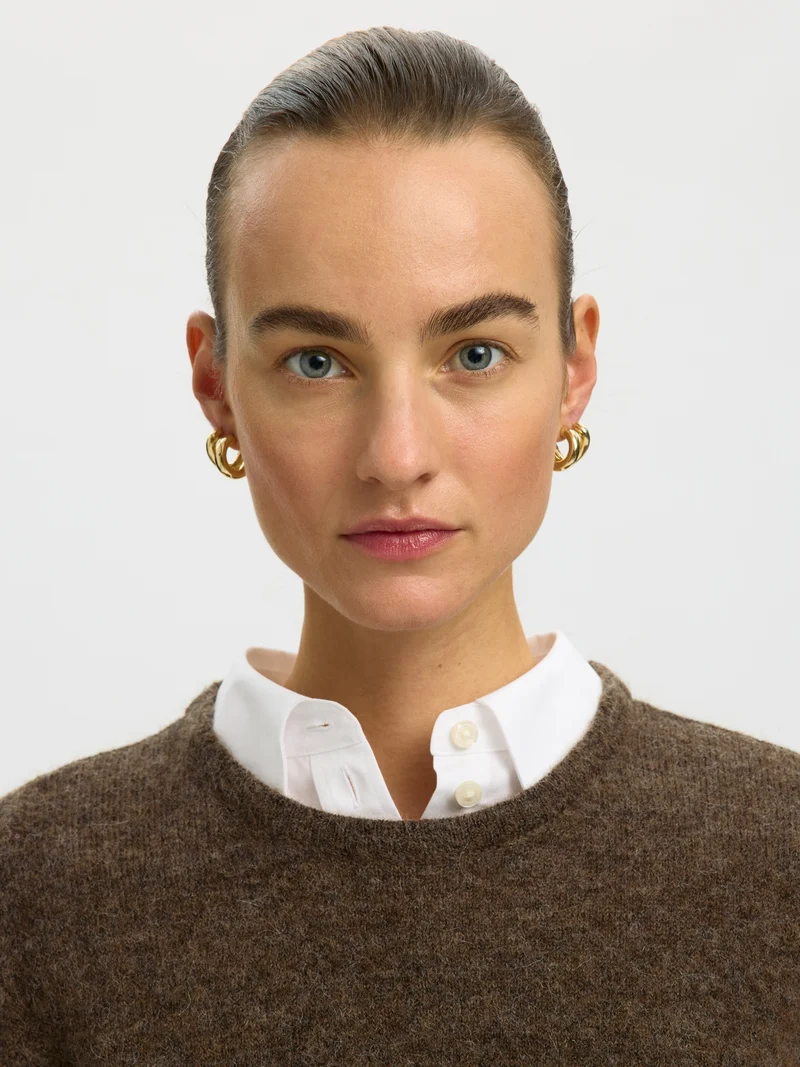 SLWLULU NEW LS KNIT O-NECK NOOS, Dachshund/MELANGE
