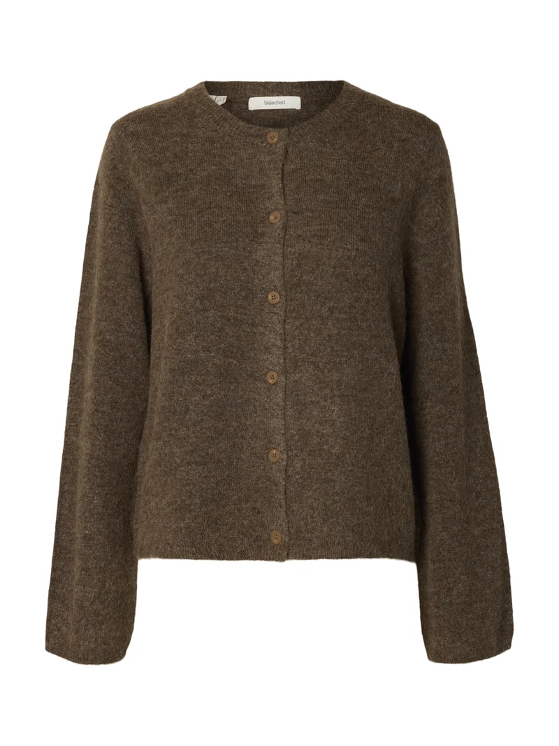 SLWLULU NEW LS KNIT CARDIGAN NOOS, Dachshund/MELANGE