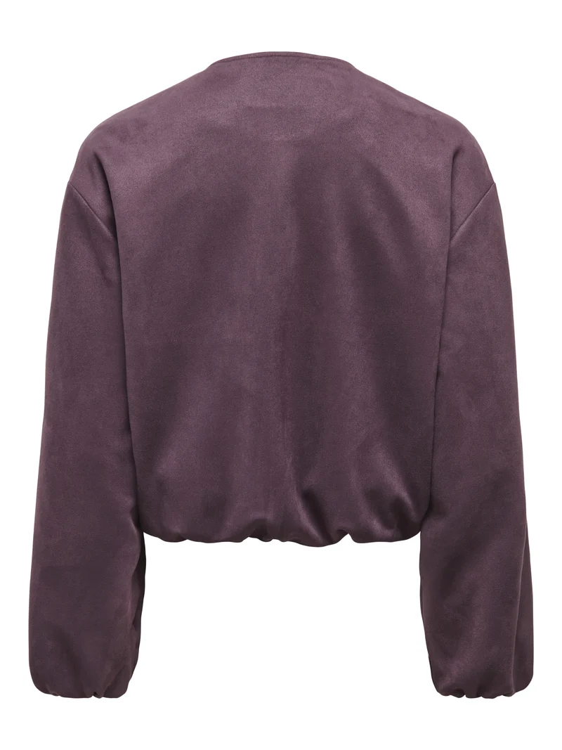 JDYNIA FAUX SUEDE BALLOON JACKET OT, Huckleberry/SILVER TRIM
