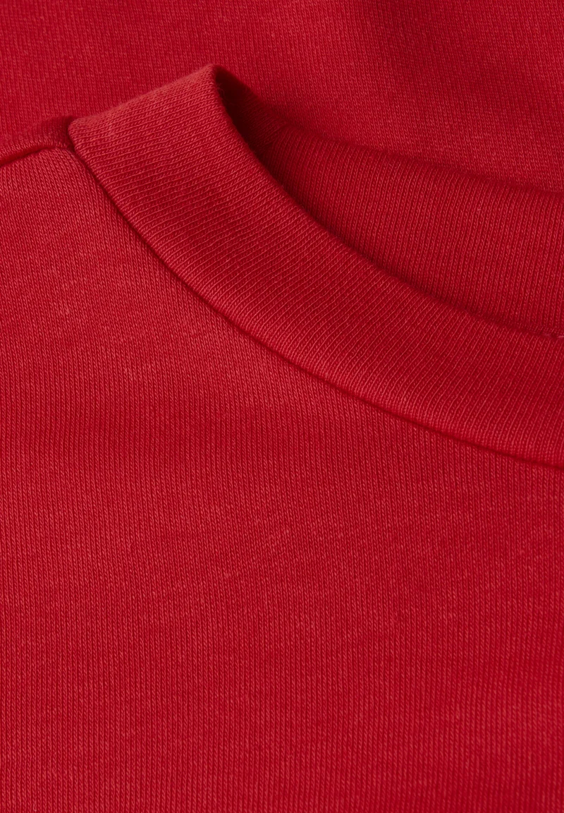LTD QR basic shirt w.puff slee, racing red