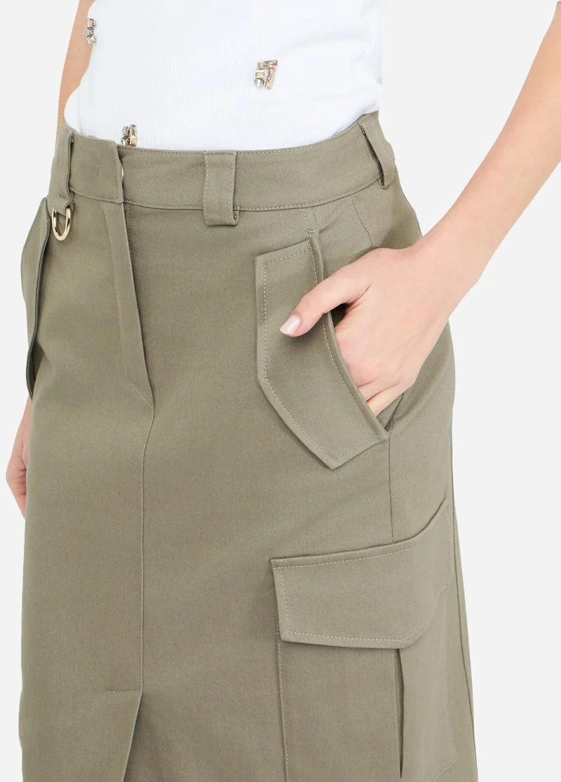 Cotton Cargo Skirt