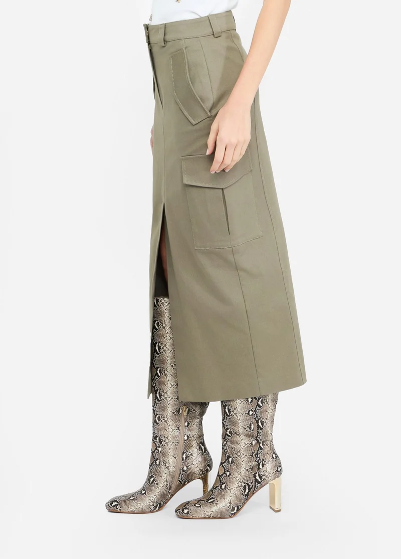 Cotton Cargo Skirt
