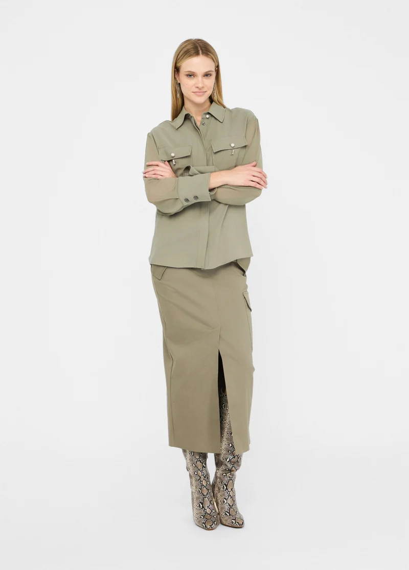 Cotton Cargo Skirt