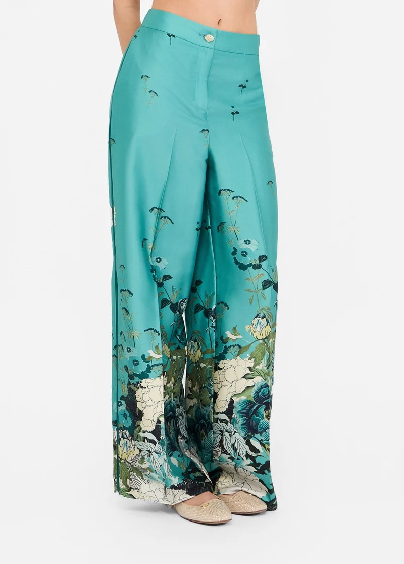 Printed Twill Trousers
