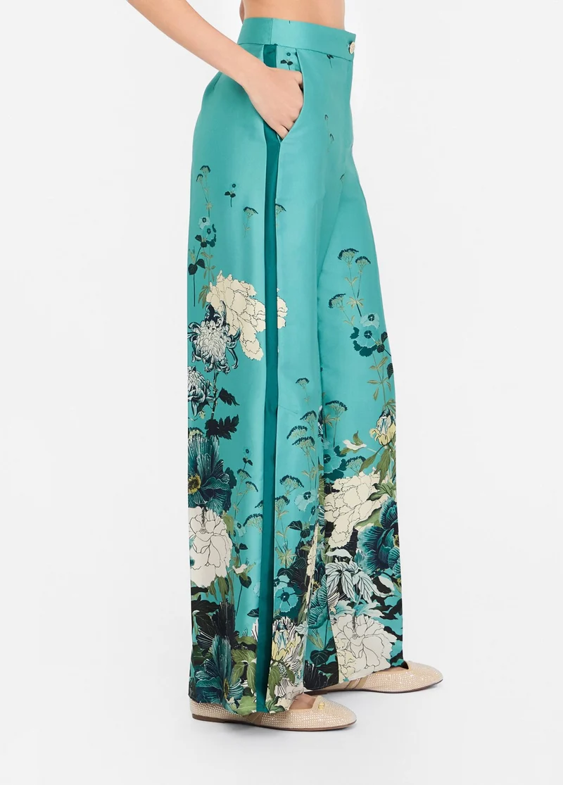 Printed Twill Trousers