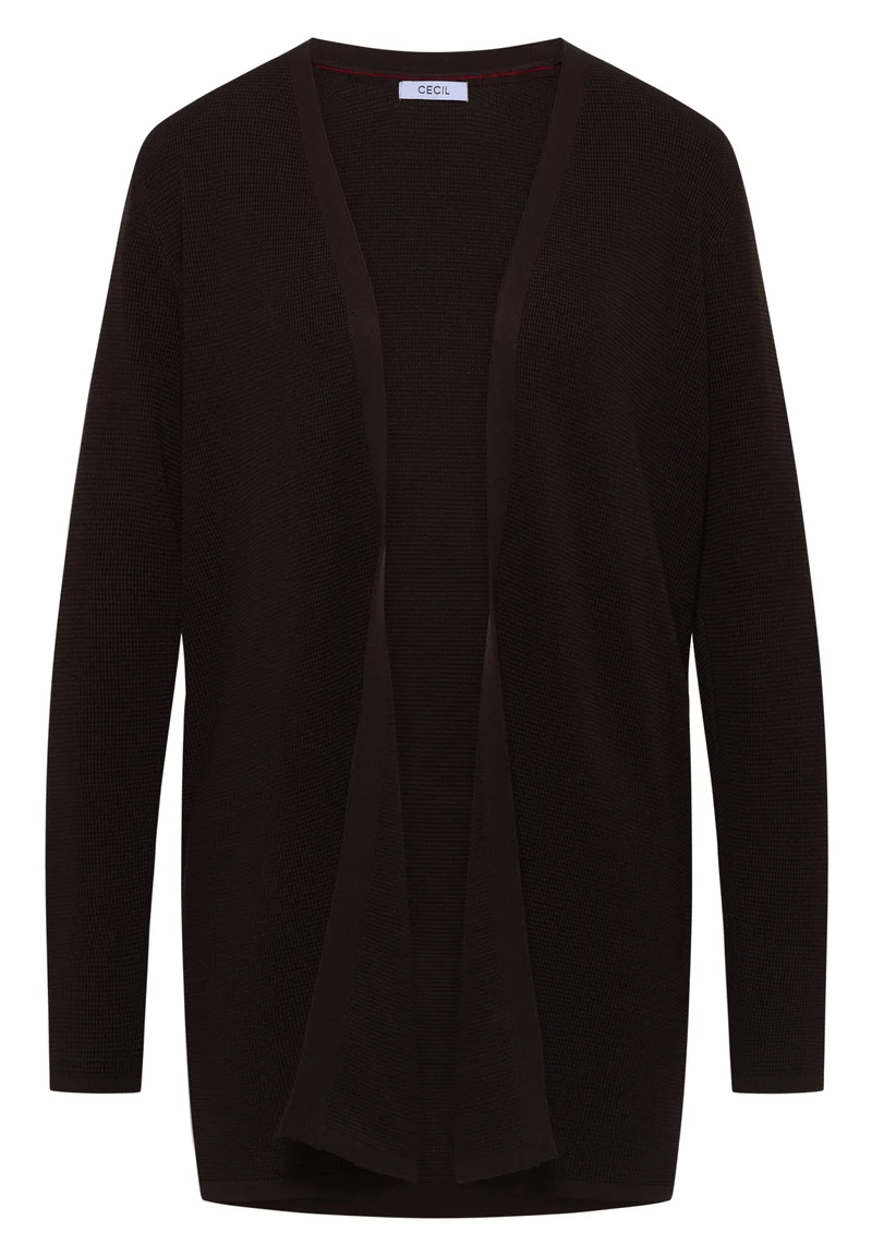 NOS_Structured Open Cardigan, truffle brown