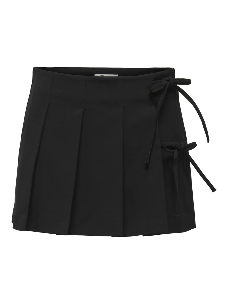 ONLMELANIE MW PLEAT TIE SKORT TLR, Black