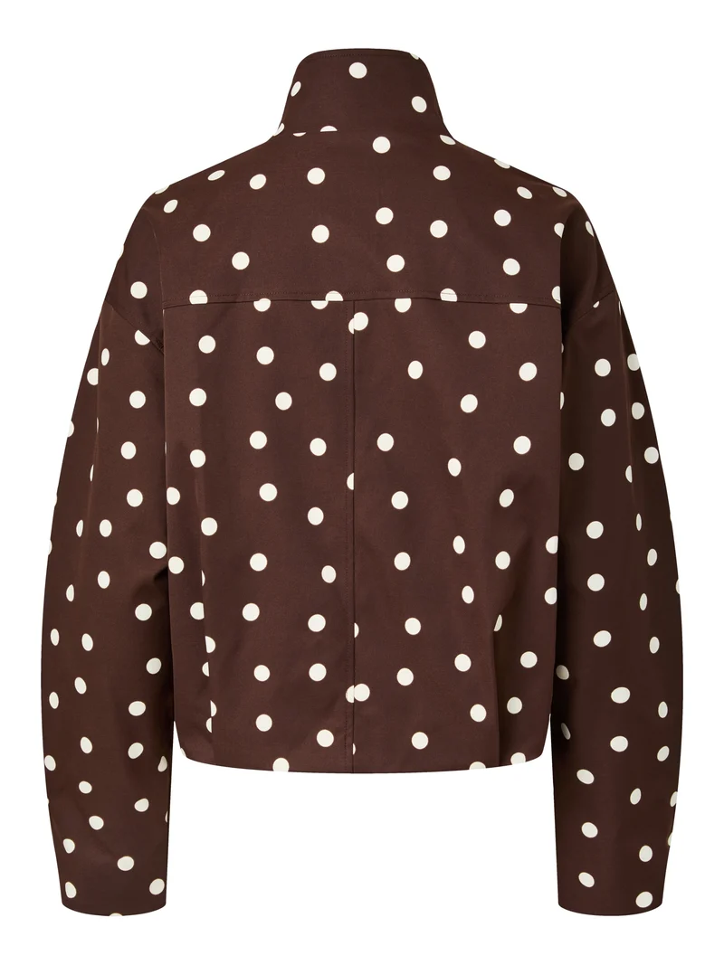 PCELISABETH BOMBER JACKET, Chicory Coffee/Cloud dancer