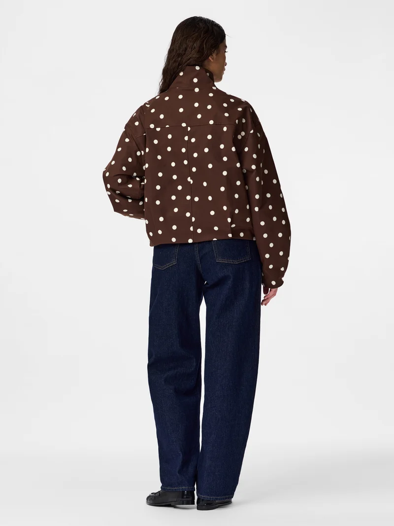 PCELISABETH BOMBER JACKET, Chicory Coffee/Cloud dancer