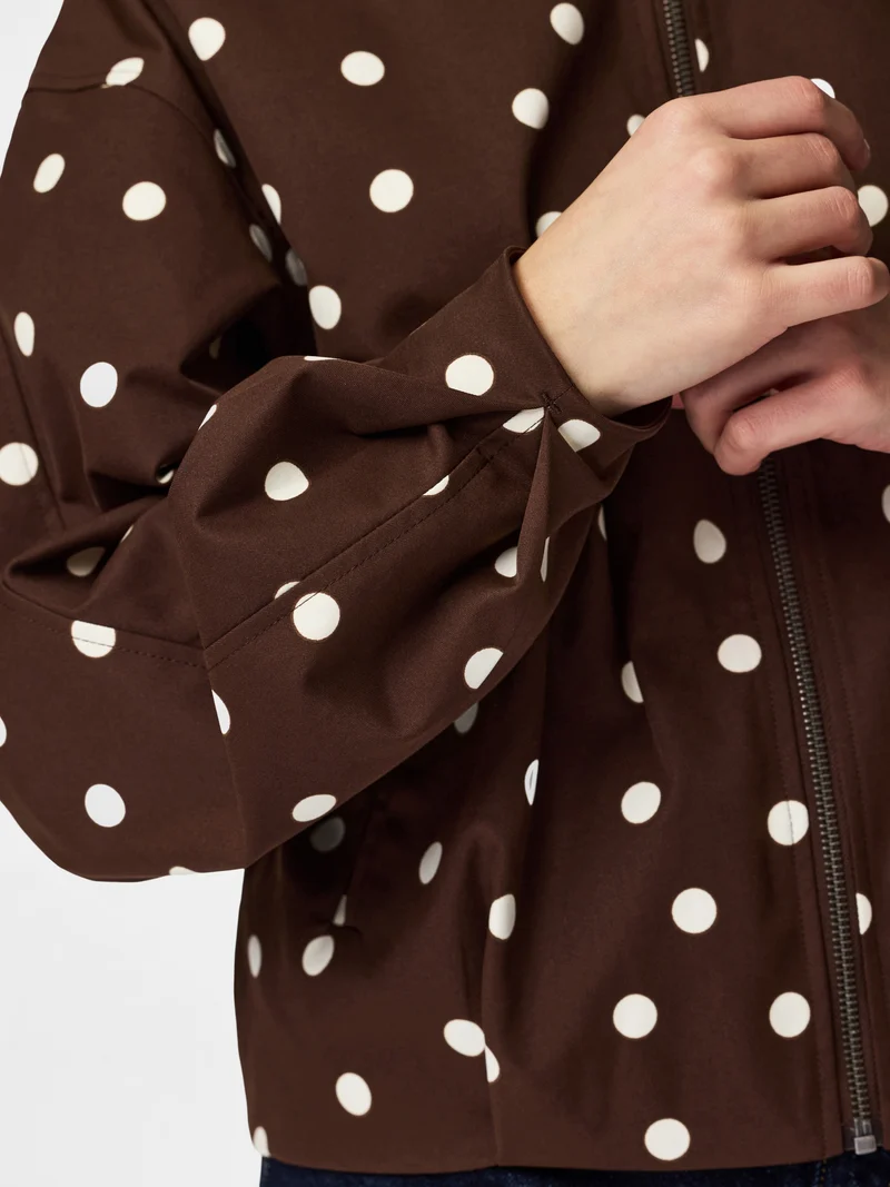 PCELISABETH BOMBER JACKET, Chicory Coffee/Cloud dancer