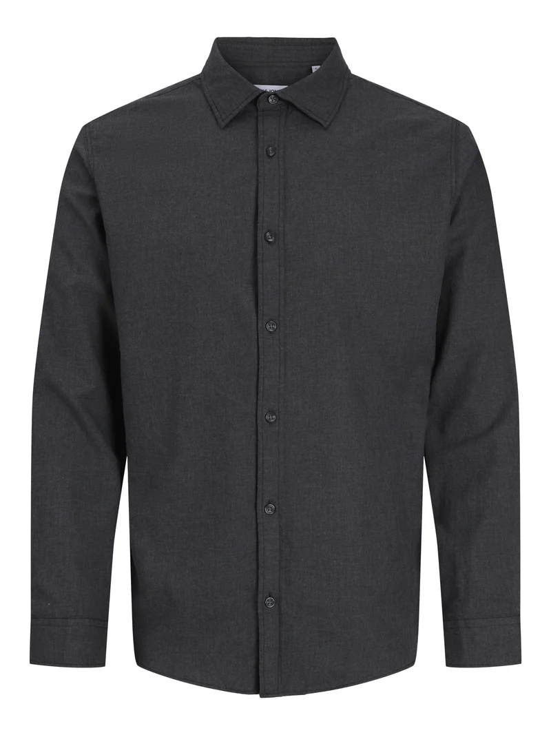 JJEFIELD MELANGE SHIRT LS SN, Black