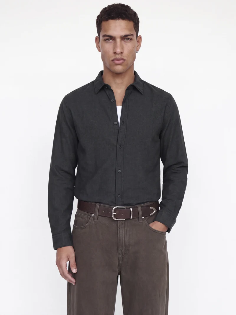 JJEFIELD MELANGE SHIRT LS SN, Black