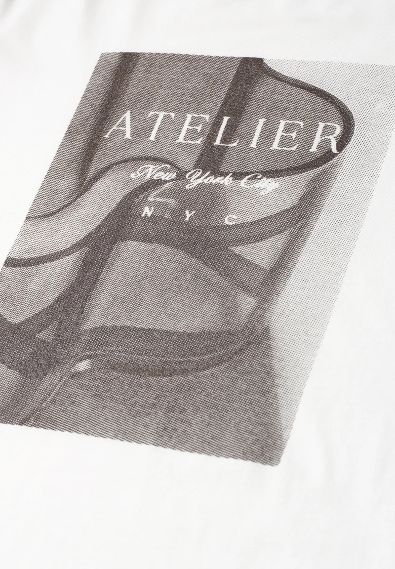 photo print shirt, off white