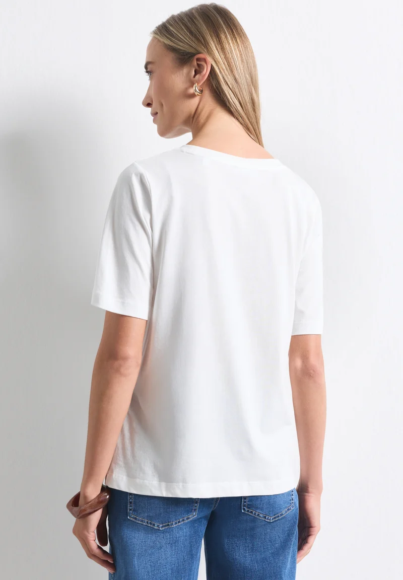 photo print shirt, off white
