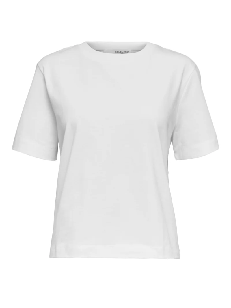 SLWESSENTIAL SS BOXY TEE NOOS, Bright White