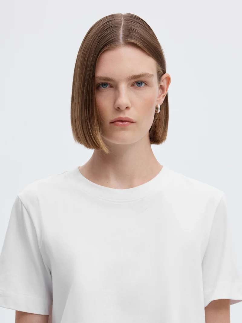 SLWESSENTIAL SS BOXY TEE NOOS, Bright White