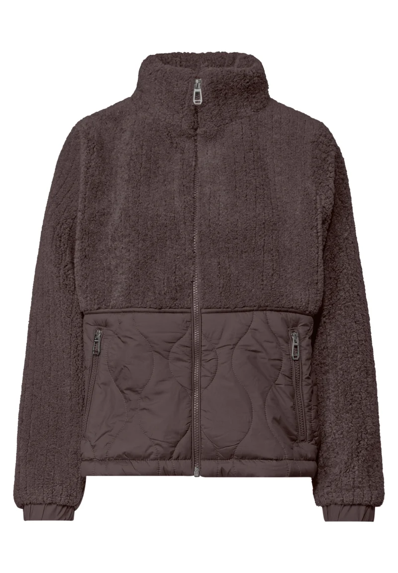 LTD QR Mat Mix Teddy Jkt, plummy brown