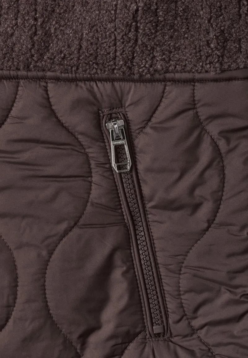 LTD QR Mat Mix Teddy Jkt, plummy brown