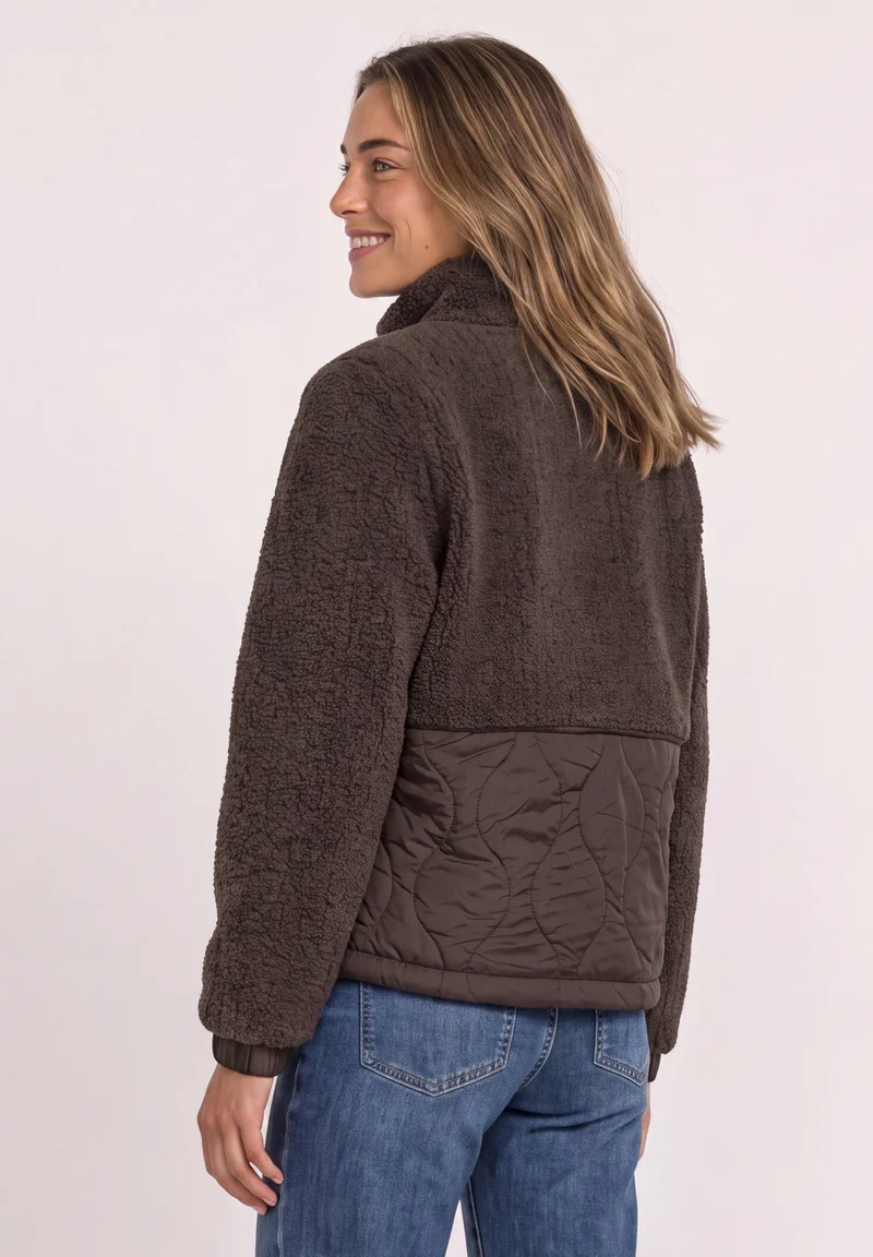 LTD QR Mat Mix Teddy Jkt, plummy brown