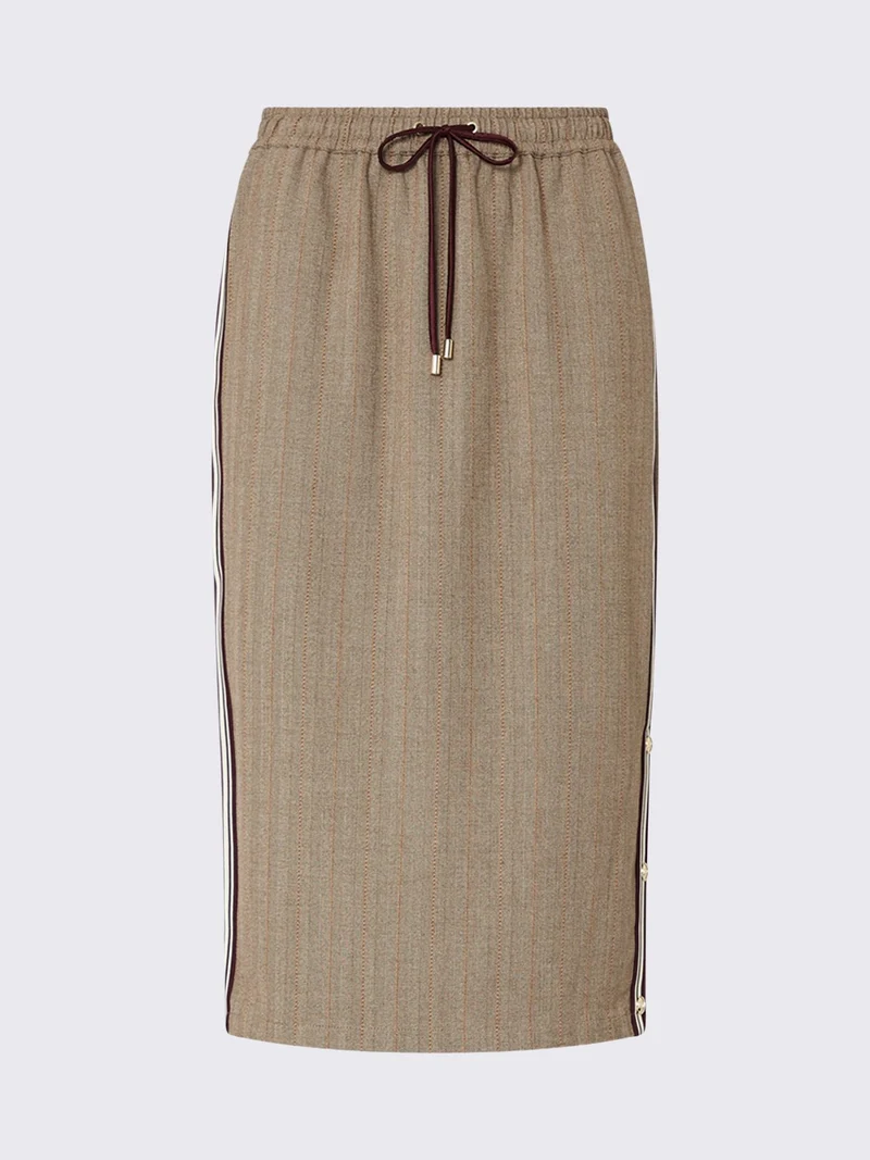 Midi skirt with side tape
