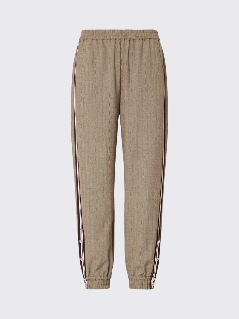 Jogging pants with side tape