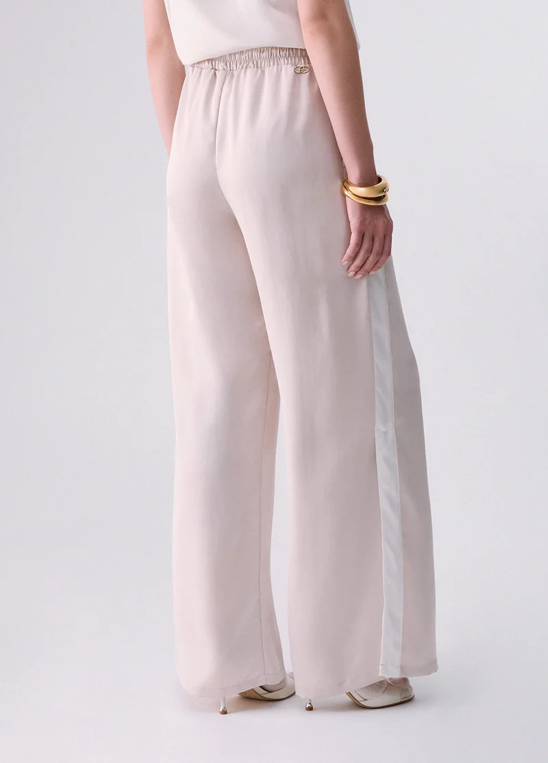 Satin Flare Trousers