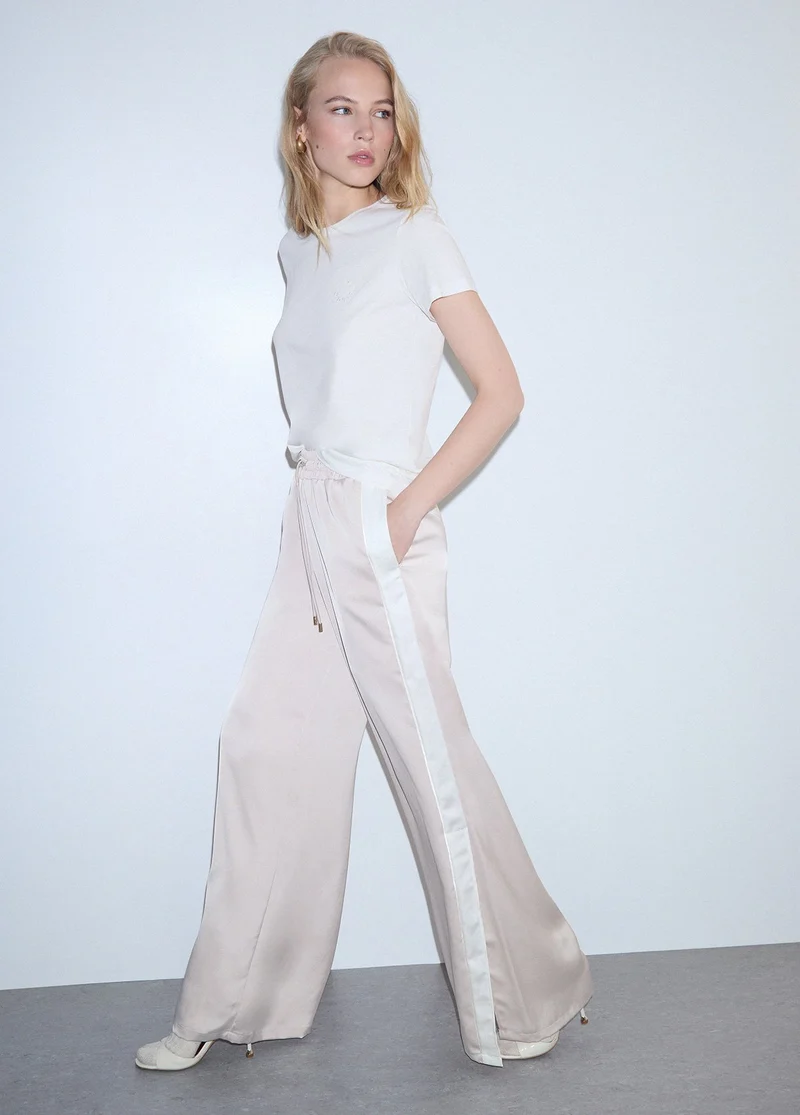 Satin Flare Trousers