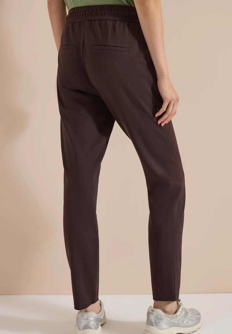 CECIL - Mid Waist Slim Leg Hose im Casual Fit - Farbe: truffle brown