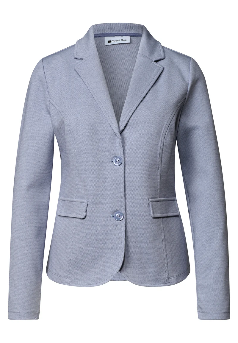 Street One - Basic Piquè Blazer - Farbe: whispery blue